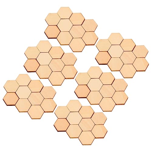 PartyKindom 100 Stück Hexagonale Holzchip -Dekorationen weihnachts basteln bastelmaterial weihnachten Honig Bienen Dekorationen Vor weihnachtsdeko bastelset Ornamente zum Basteln DIY-Ornamente von PartyKindom