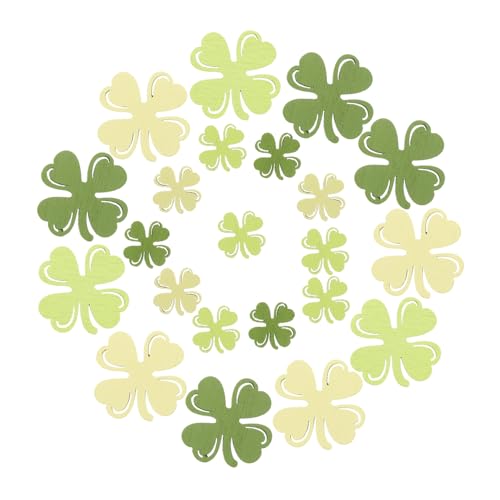 PartyKindom 100 Stück Holz Shamrock Konfetti Große Kleine Dekorative Holzscheiben für Patrick's Day Irische Deko für Feiern und DIY Projekte PartyKindom 100 Stück Holz Shamrock Konfetti Große Kleine Dekorative Holzscheiben für Patrick's Day Irische Deko für Feiern und DIY Projekte von PartyKindom