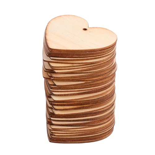 PartyKindom 100 Stück Holzherzen mit Loch Naturbelassene Holzscheiben für DIY Bastelprojekte Bemalbare Holzanhänger Stabile Holz deko für Kindergeburtstag und Partydeko PartyKindom 100 Stück Holzherzen mit Loch Naturbelassene Holzscheiben für DIY Bastelprojekte Bemalbare Holzanhänger Stabile Holz deko für Kindergeburtstag und Partydeko von PartyKindom