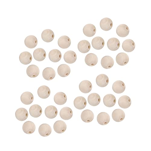 PartyKindom 100 Stück Holzperlen und lose Perlenzubehör Bastelrunde Schmuck sortiert Reiz runden Herstellung runde Holzperlen runde Perle süße Perlen für Armbänder Hölzern von PartyKindom