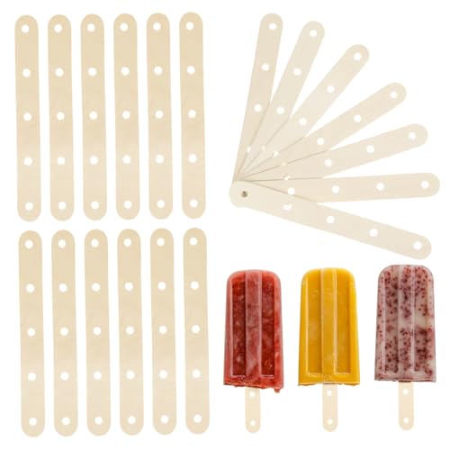 PartyKindom 100 Stück Holzstäbchen mit Löchern für DIY Bastelprojekte Eisstiele Lollipop Sticks Robustes Naturholz für Kreative Kreationen und Treats PartyKindom 100 Stück Holzstäbchen mit Löchern für DIY Bastelprojekte Eisstiele Lollipop Sticks Robustes Naturholz für Kreative Kreationen und Treats von PartyKindom