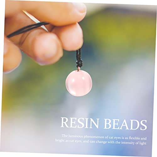 PartyKindom 100 Stück Katzenaugen Perlen Rosa Resin Rund Spacer Beads für DIY Schmuckherstellung Armbänder Halsketten Basteln Charms Zubehör von PartyKindom