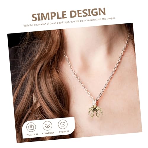 PartyKindom 100 Stück Kupfer Perlen Endkappen Langlebige DIY Schmuck Zubehör für Armbänder Halsketten Anhänger Basteln PartyKindom 100 Stück Kupfer Perlen Endkappen Langlebige DIY Schmuck Zubehör für Armbänder Halsketten Anhänger Basteln von PartyKindom