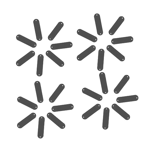 PartyKindom 100 Stück Leeres Lederetikett Hand Gemacht Benutzerdefinierte Tags Für Handgefertigte Artikel Kleidung Geprägt Etiketten Für Kleidung Kleidungsetikett Tab Patch Kunstleder Schwarz von PartyKindom
