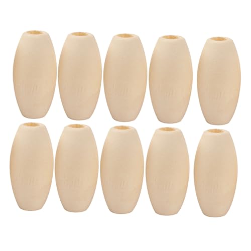 PartyKindom 100 Stück Natürliche Holzperlen mit Großem Glatte Oberfläche Vielseitig für DIY Schmuckherstellung Schlüsselanhänger Kleidung und Wohnkultur Kreative Bastelaccessoires aus Holz von PartyKindom