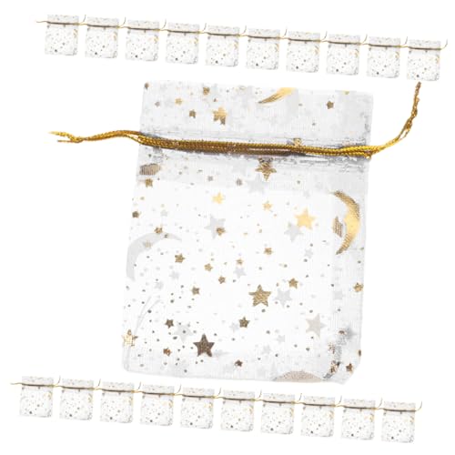 PartyKindom 100 Stück Netztasche Zimmerdekoration Fächerbeutel aus Organza Dekorationen Schmuckbeutel Gäste geschenkverpackung hochzeitsdekoration Geschenkbeutel Organza Armband Taschen Golden von PartyKindom