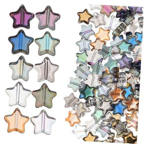 PartyKindom 100 Stück Pentagramm-perlen Sternperlen Für Die Schmuckherstellung Halsketten Lose Perlen Abstandsperlen in Sternform Gebohrt Elektropliert Armbandperlen Glas PartyKindom 100 Stück Pentagramm-perlen Sternperlen Für Die Schmuckherstellung Halsketten Lose Perlen Abstandsperlen in Sternform Gebohrt Elektropliert Armbandperlen Glas von PartyKindom