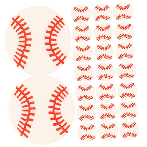 PartyKindom 100 Stück Polymer Clay Baseball Perlen für DIY Schmuckherstellung Bastelmaterial für Armbänder und von PartyKindom