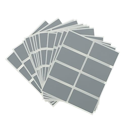 PartyKindom 100 Stück Scratch Off Aufkleber Rechteckige DIY Rubbelkarten für Hochzeits Einladungen und Spiele Selbstklebend Graue Überraschungsdeckel von PartyKindom