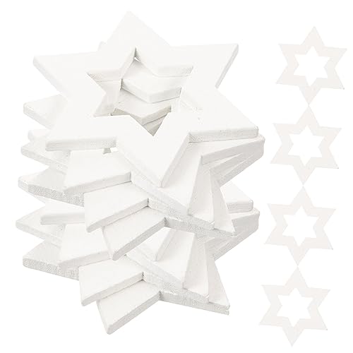 PartyKindom 100 Stück Sechseck Holzscheiben Unvollendete Holzanhänger DIY Bastelmaterial für Party und Wohnungsdekoration Große Hohlsechsecke Glatte Oberfläche Sicher und Leicht zu Gestalten von PartyKindom