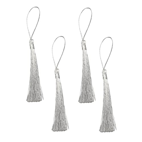 PartyKindom 100 Stück Silky Quasten DIY Schmuckzubehör für Heimdekoration Hochzeitsgeschenke Lesezeichen und Kreative Projekte Silber PartyKindom 100 Stück Silky Quasten DIY Schmuckzubehör für Heimdekoration Hochzeitsgeschenke Lesezeichen und Kreative Projekte Silber von PartyKindom