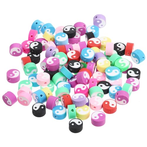 PartyKindom 100 Stück Tai Chi DIY Perlen Bunte Spacer Perlen aus Weichem Polymer für Armband Halskette Basteln Schmuckherstellung und Kreative DIY Projekte PartyKindom 100 Stück Tai Chi DIY Perlen Bunte Spacer Perlen aus Weichem Polymer für Armband Halskette Basteln Schmuckherstellung und Kreative DIY Projekte von PartyKindom