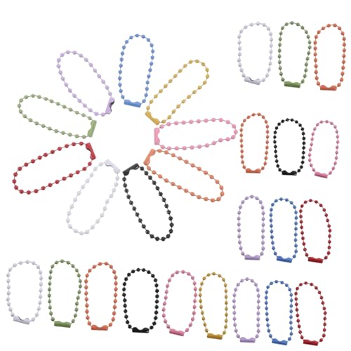 PartyKindom 100 Stück Teiliges Metall Kugelkettchen für Weihnachtsbaum Anhänger Robustes Vielseitig Einsetzbar als Schlüsselanhänger DIY Bastelketten Bunte Kugelketten für Weihnachtsdeko und PartyKindom 100 Stück Teiliges Metall Kugelkettchen für Weihnachtsbaum Anhänger Robustes Vielseitig Einsetzbar als Schlüsselanhänger DIY Bastelketten Bunte Kugelketten für Weihnachtsdeko und von PartyKindom