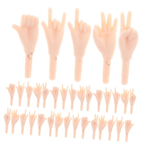 PartyKindom 100 Stück Teiliges Puppenhandteile Realistische Bewegliche Doll Joints für DIY Puppenherstellung Vielseitige Handteile für Miniatur Puppen für Bastelbedarf und Handgefertigte von PartyKindom