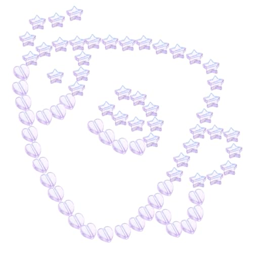 PartyKindom 100 Stück Teiliges Transparent mit Stern Herzform Kleine Perlen zum Auffädeln für DIY Schmuckherstellung Armbänder Halsketten Dekorative Bastelperlen für Kreative Handarbeiten PartyKindom 100 Stück Teiliges Transparent mit Stern Herzform Kleine Perlen zum Auffädeln für DIY Schmuckherstellung Armbänder Halsketten Dekorative Bastelperlen für Kreative Handarbeiten von PartyKindom