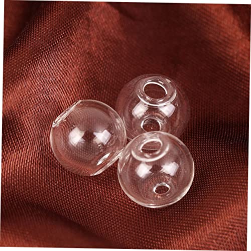 PartyKindom 100 Stück Transparente Glasperlen mit Geradem Loch Hohl Langlebiges Schmuckzubehör für DIY Schmuckherstellung Perlen Auffädeln Basteln von Halsketten und Armbändern von PartyKindom