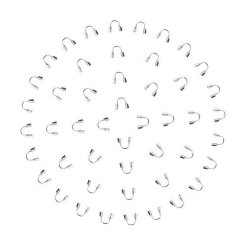 PartyKindom 100 Stück U Förmige Drahtschutzschläuche für Schmuckherstellung Hochwertige Drahtschoner für Armbänder und für DIY Projekte und Langlebigen Schutz von PartyKindom