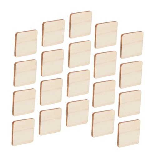 PartyKindom 100 Stück Unbehandelte Holzquadrate für Bastelprojekte DIY Holzplatten Große Holzstücke für Malerei und Kreative Handarbeiten Sichere Holzrohlinge von PartyKindom