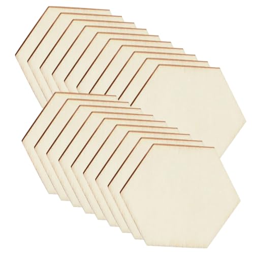 PartyKindom 100 Stück Unfertige Sechseck Holzscheiben DIY Holzplättchen für Basteln Dekoration Durchmesser Naturmaterialien für Kreative Projekte PartyKindom 100 Stück Unfertige Sechseck Holzscheiben DIY Holzplättchen für Basteln Dekoration Durchmesser Naturmaterialien für Kreative Projekte von PartyKindom