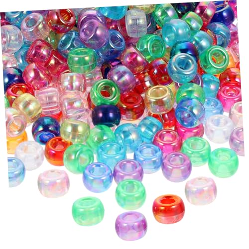 PartyKindom 1000 Stück Acryl Spacer Perlen Großes Facettierte Beads für Schmuckherstellung DIY Armbänder Halsketten Basteln von PartyKindom