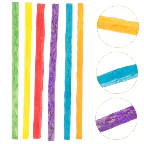 PartyKindom 1000 Stück Am Stiel Stick Holzstreifen Modell Klebt Matchsticks Holz Zum Basteln Streichhölzer Basteln Kleine Eisstiele Holzdübelstangen Klassenzimmerzubehör Bambus von PartyKindom