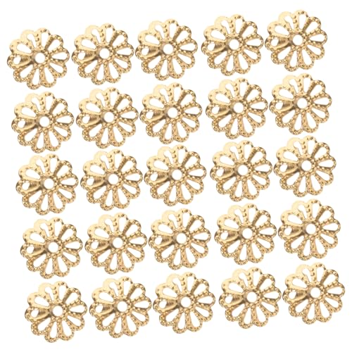 PartyKindom 1000 Stück Teiliges Metall Perlenkappen Blumenförmig Filigran Geätzt Langlebige Schmuck Zubehör für DIY Perlen Armbänder Anhänger Leichte Spacer Bead Caps für Kreatives Schmuck von PartyKindom