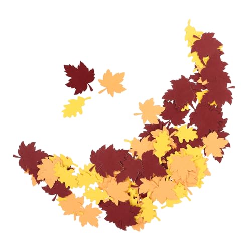 PartyKindom 100Stücke Ahornblatt Konfetti Tischstreuung für Thanksgiving Feiern Dekorative Papierkonfetti für Festliche für Partys und Tischdekorationen von PartyKindom
