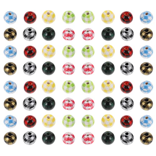 PartyKindom 100Stücke DIY Holzperlen Spacer Perlen für Schmuckherstellung Basteln und Dekorationen für Armbänder und Kinderspielzeug von PartyKindom