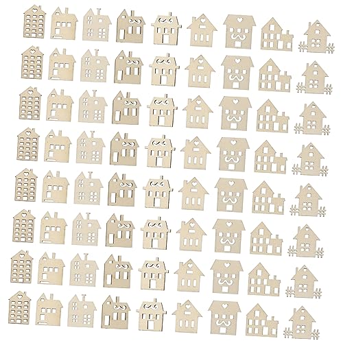 PartyKindom 100Stücke DIY Holzscheiben für Unlackierte Graffiti Holzchips für Bastelprojekte für Kindergarten und Zuhause Fördert Fantasie und Handwerkliche Fähigkeiten von PartyKindom