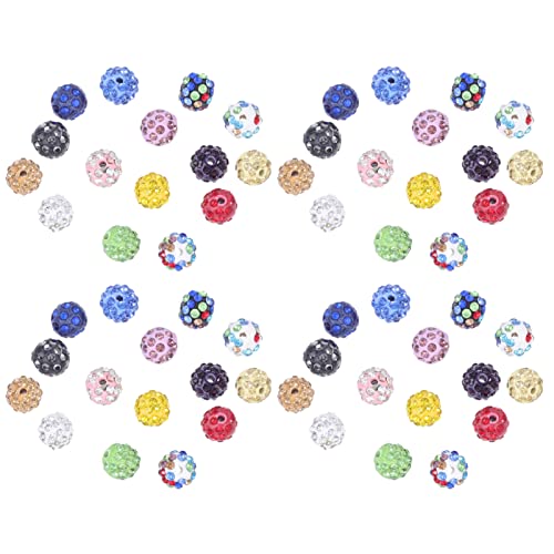 PartyKindom 100Stücke Diamant Besetzte Perlen Bunte DIY Schmuck Spacer Perlen für Armbänder und Bastelprojekte für Kreative Schmuckgestaltung von PartyKindom