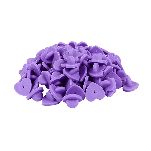 PartyKindom 100Stücke Herzförmige Broschen Rückennadeln Pin Halter für DIY Broschen Sicheres Zubehör für Schmuck und Bastelprojekte für Namensschilder von PartyKindom