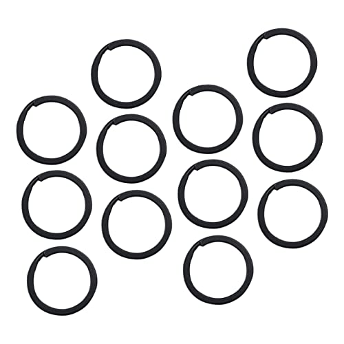 PartyKindom 100Stücke Schwarzer Schlüsselring Clip Langlebige Keychain Ringe für DIY Projekte für Schlüsselorganisation und Kunsthandwerk von PartyKindom