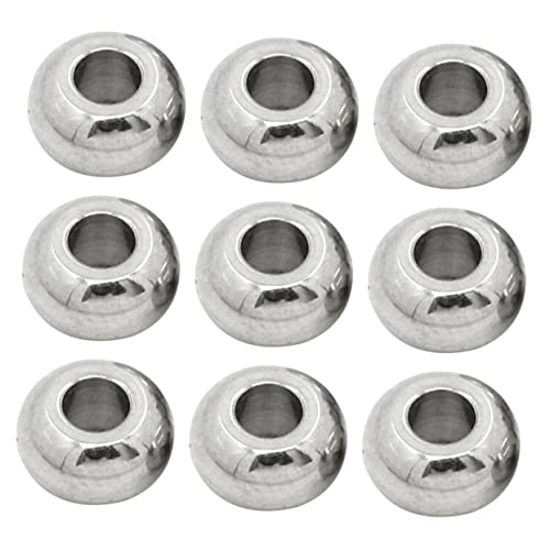 PartyKindom 100Stücke Spacer Perlen für Schmuckherstellung Runde Silberne Metallperlen für DIY Armbänder und Glatte Oberfläche Langlebig und Vielseitig Einsetzbar PartyKindom 100Stücke Spacer Perlen für Schmuckherstellung Runde Silberne Metallperlen für DIY Armbänder und Glatte Oberfläche Langlebig und Vielseitig Einsetzbar von PartyKindom