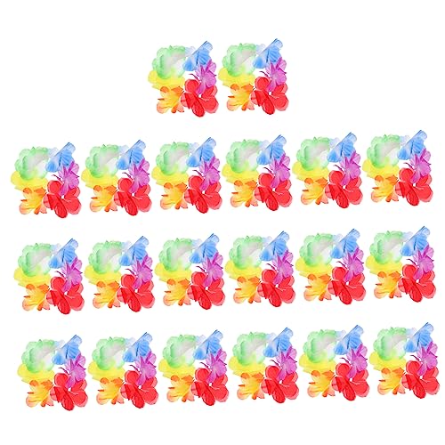 PartyKindom 10Paare Hawaiianische Handdekorationen Farbige Dekorative Armbänder Aus Elastischem Material Für Festivals Partys Und Sommeraktivitäten Perfektes Zubehör Für Tropische Anlässe von PartyKindom