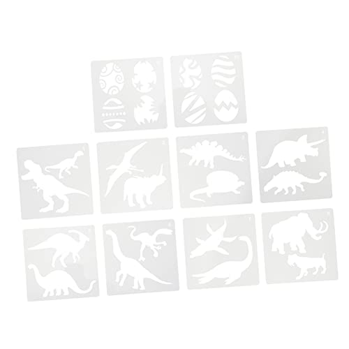 PartyKindom 10Stücke DIY Dinosaurier Malerei Schablonen Handwerksschablonen für Erwachsene für Kunstprojekte Fördert Kreativität und Vorstellungskraft von PartyKindom