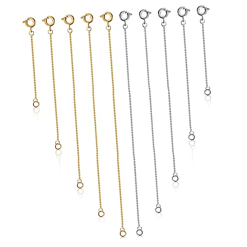 PartyKindom 10Stücke Kettenverlängerungen DIY Schmuck Zubehör für Armbänder Erstellen Einzigartiger Schmuckstücke von PartyKindom
