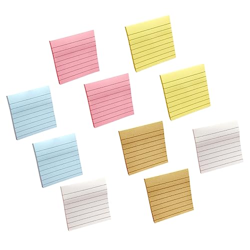 PartyKindom 10Stücke Klebepapier Notizbücher Selbstklebende Haftnotizen für Büro Schule und Zuhause Praktische Memo Pads Verschiedenen Designs für Notizen von PartyKindom
