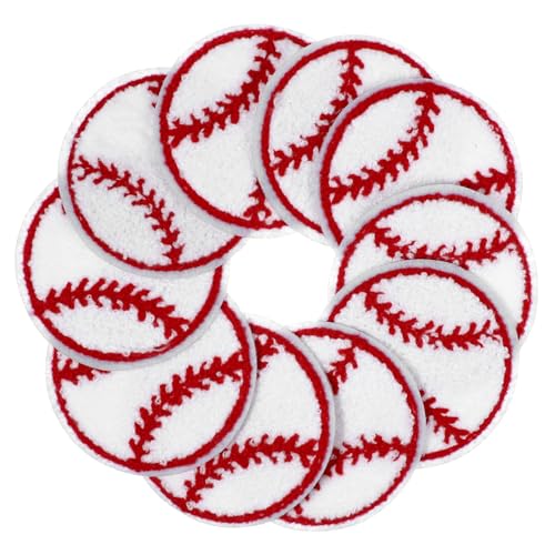 PartyKindom 10Stücke Kompakte Baseball Patches für Hutflächen Selbstklebende Aufnäher für Kleidung und Rucksäcke Einfache Anwendung für Designs und Dekoration von PartyKindom