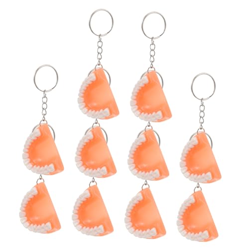 PartyKindom 10Stücke Lustige Zahn Schlüsselanhänger Kreative Schlüsselbund Dekoration Tricky Props für Taschen Rucksäcke und Autoschlüssel Robuste und Humorvolle Accessoires von PartyKindom