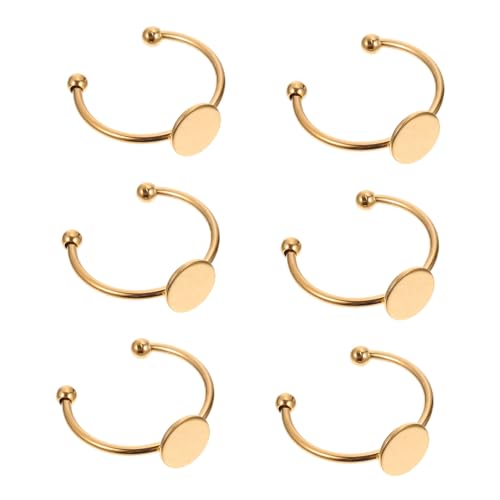 PartyKindom 10Stücke Ring Basen für DIY Schmuck Teiliges Einstellbare Lünette Langlebige und Finger Ringe für Schmuckherstellung und Projekte von PartyKindom