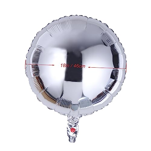 PartyKindom 10Stücke Runde Folienballons Silber Heliumballons für Valentinstag Hochzeit und Partydekoration Langlebig Wiederverwendbar PartyKindom 10Stücke Runde Folienballons Silber Heliumballons für Valentinstag Hochzeit und Partydekoration Langlebig Wiederverwendbar von PartyKindom
