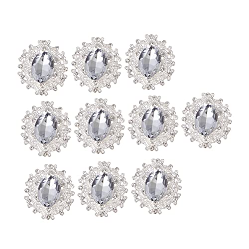 PartyKindom 10Stücke Teiliges DIY Schmuckzubehör Legierung mit Strass Elegantes für Kleidung für Broschen Ohrringe und Hochzeiten und Partys PartyKindom 10Stücke Teiliges DIY Schmuckzubehör Legierung mit Strass Elegantes für Kleidung für Broschen Ohrringe und Hochzeiten und Partys von PartyKindom