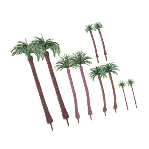 PartyKindom 10Stücke Teiliges Palmenmodell Kunststoff für Mini Kokosnussbäume für DIY Projekte und Modellbau Dekoration von PartyKindom