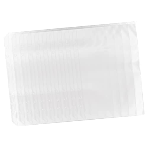 PartyKindom 10Stücke Teiliges Reißverschlussordner Transparente Dokumententaschen mit Löchern für Binder zur Aufbewahrung von Dokumenten und Fotos von PartyKindom
