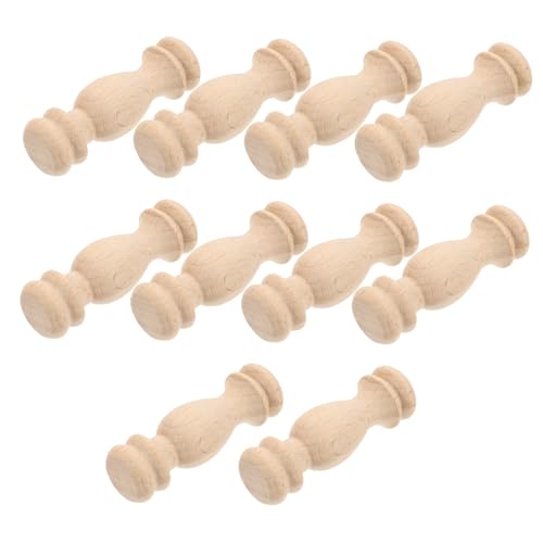 PartyKindom 10Stücke Unbemalte Holzspindeln aus Dekorative Holzbaluster für DIY Projekte Puppenhaus Accessoires und Ästhetisch für Heimdekoration und Kunsthandwerk von PartyKindom