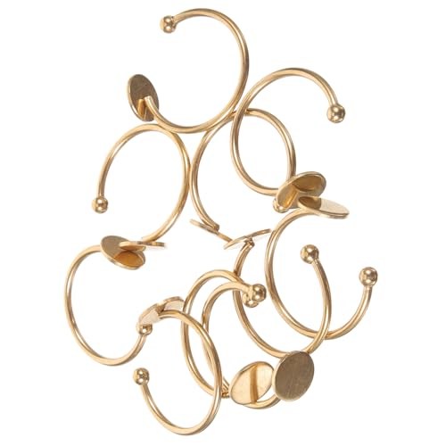 PartyKindom 10Stücke Verstellbare Ringrohlinge DIY Lünetten für Schmuckherstellung Runde Basis für Designs Harz und Perlenverarbeitung von PartyKindom