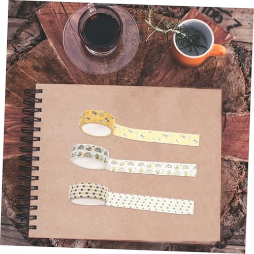 PartyKindom 12 Rollen Teiliges Washi Tape Set mit Bienenmuster Selbstklebend Reißbar Farbenfrohes Dekoband für DIY Scrapbooking Geschenkverpackung Langlebig Klebt ohne Rückstände Vielseitig von PartyKindom