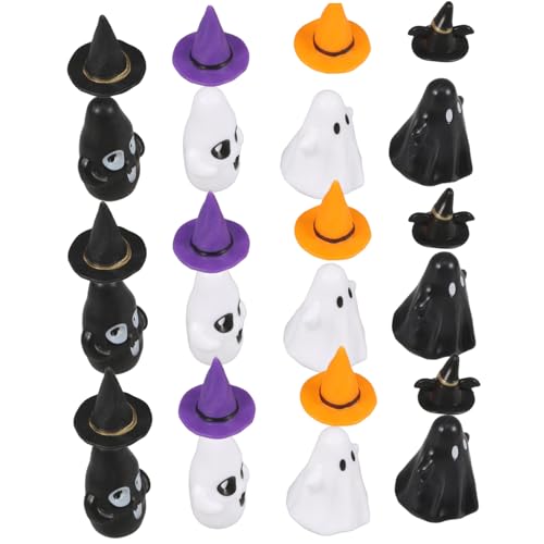 PartyKindom 12 Sätze Mini-Geister-hexenhut Winzige Geister Halloween-miniaturdekorationen Miniatur-Halloween-Ornamente Terrarium Gartendekorationszubehör Zubehör Für Terrarien Plastik von PartyKindom