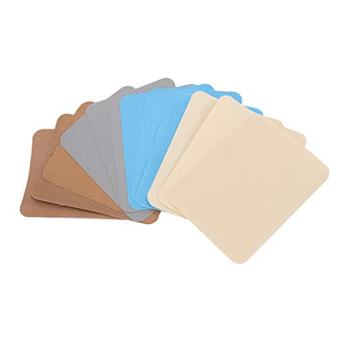 PartyKindom 12 Stück Bügelflicken Baumwolle DIY Bunte Rechteckige Imitation Denim Patches Reparierbare Stoffpatches Gelb Himmelblau Camel für Jeans Hüte Taschen und Bastelprojekte von PartyKindom