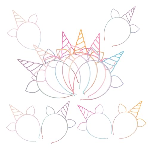 PartyKindom 12 Stück Glitzer Einhorn Haarreifen mit Buntem Sprühlack Kunststoff Haarbänder mit Glitzerhorn und Ohren Mädchen Party Accessoires für Geburtstag Karneval und Festtagsfeiern PartyKindom 12 Stück Glitzer Einhorn Haarreifen mit Buntem Sprühlack Kunststoff Haarbänder mit Glitzerhorn und Ohren Mädchen Party Accessoires für Geburtstag Karneval und Festtagsfeiern von PartyKindom